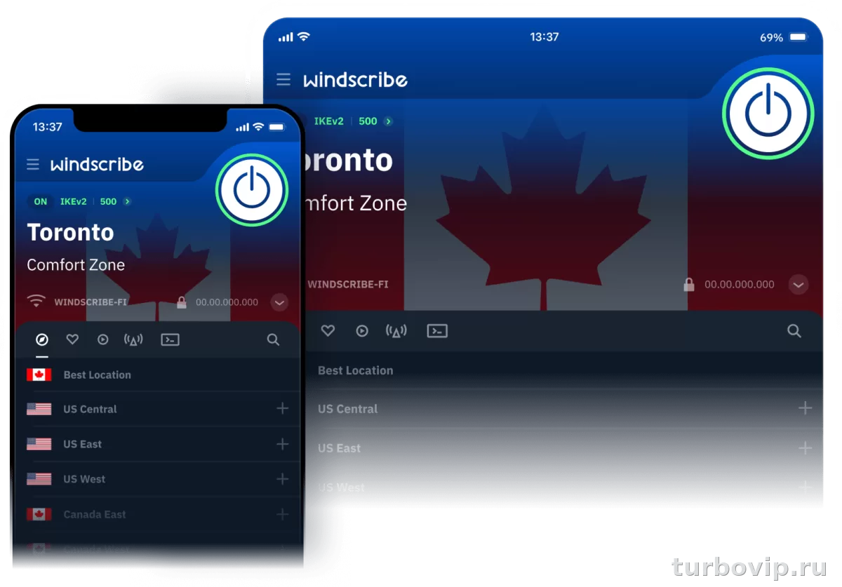 Windscribe VPN на Android и iPhone: как скачать, установить и подключиться